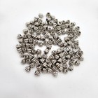 Antique Silver Textured Spacer Beads 120pcs 3x3x2mm    metal Beads For Jewelry Diy
