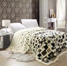 Korean  Mink Fleece Organic King Blanket  2 Ply Reversible Silky Soft Plush Warm