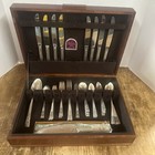 Vintage Oneida Community Coronation Silver Plated Silverware Set 61 Pieces  