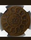 1787 Fugio Cent - Pointed Rays - 4 Cinquefoils Ngc Vf-details Scratch