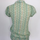Forever 21 Women s Green Victorian Style Sheer Blouse  Size Small