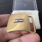 Vintage B f  Goodrich Tires 10k Gold Diamond Employee Service Award Belt Buckle