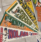 Vintage Sport Banners Pennants Lot Of 12 Full Size