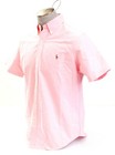 Ralph Lauren Pink Classic Fit Short Sleeve Button Front Cotton Shirt Men s New