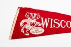 Large Vintage University Of Wisconsin Badgers Souvenir Felt Pennant 29 