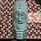 Vtg Lot Of 2   Wall Mask Folk Hand Carved Wood Art Tiki Retro Backyard Decor Mcm