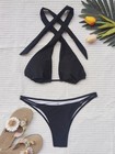 Sexy Cross Halter Push Up Bikini Set Brazilian Beach Swimwear Bathing Suit Women