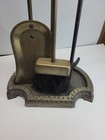 Vintage Antique Sturdy Cast Iron Fireplace Tool Set