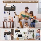 Key And Mail Holder Wall Mount - Mail Organizer Wall Mounted With Hooks And S   