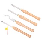 4 Pcs Mini Carbide Tipped Wood Lathe Turning Tools Combo Set Rougher Finisher