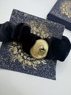 Chanel Beaute Vip Christmas Velvet Scrunchie Gold Cc Medallion Hair Tie Nib