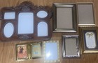 8 Vintage Picture Frames- Gold   Silver Tone  Brass  Wood  Metal-11x14- 2 5x3 5