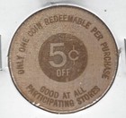 Bresler s 33 Flavors Ice Cream Shop  5   Off Any Purchase  Token  Wooden Nickel