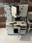 Vtg Dollhouse Miniatures Arcade Boone Cast Iron Kitchen Stove Cabinet  1940s