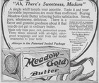 1912 Meadow Gold Fox River Butter Co Beatrice Littleton Creamery Original Vtg Ad