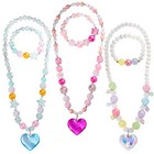  Toddler Jewelry Kids Jewelry Kids Necklace Choker And Bracelet 3 Pack 9pcs  