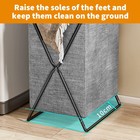 Laundry Hamper With Lid Foldable Clothes Basket Portable Dirty Washing Bin