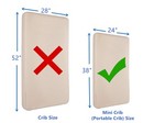 Waterproof Fitted Porta mini Crib Mattress Protector  Quilted Cotton And Nois   