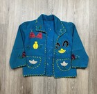 50s Vintage Toddler Mexican Souvenir Jacket Youth Toddler Size Small Kids Wool