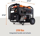 Generac 12 500 Starting Watt Trifuel Portable Generator  Electric Start  Gas    