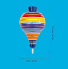 Spinning Top Trompo     2 -pack Wood Carved Spinning Tops     Sturdy Steel Point For