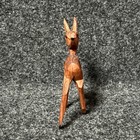 Hand Carved Wood Fawn Deer Figurine Folk Art Small Vintage European