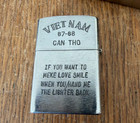 Vietnam War 67-68 Can Tho With Map On One Side Zippo Lighter With Box