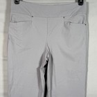Pgatour Women s Grey Pull On Stretch Golf Pants Size Medium Slim Fit Ankle Slits