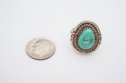 Vintage Native American Navajo Sterling Silver Turquoise Ring Size 6 5