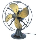 Antique 1910s Emerson 12  Brass Blade Electric Fan 28646  A  Condition Runs Well