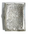 Antique Sterling Silver Cigarette Case 2 25x3in  1 92oz  Vintage 1925 British