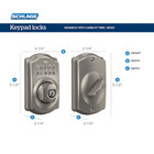 Schlage Be365 V Cam 619 Camelot Keypad Deadbolt In Satin Nickel
