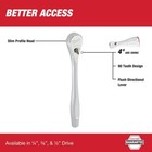 Milwaukee Tool 48-22-9012 1 2  Drive 90 Geared Teeth Pear Head Style Hand