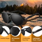 Aviator Sunglasses Men Polarized Plastic Lightweight Double Bridge Uv