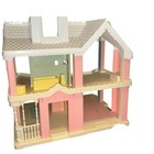 Vintage 1991 Playskool Victorian Dollhouse W  Loving Family Dolls Furniture 90s