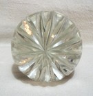 Large Vintage Ornate Design Clear Glass Bottle Stopper With A Metal End