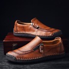 Men s Comfortable Leather Loafers Casual Breathable Driving Fashion Dress Shoes