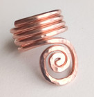Solid Copper Minimalist Healing Handmade Unisex Ring  Spiral
