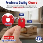 Mt Products Red Disposable Plastic Clip And Bread Bag Clips - Pack Of 500