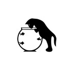 Cat Catching Fish Vinyl Decal Sticker For Macbook Air Pro Laptop Car Window Wall