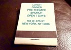 Pig N Whistle Pub And Restaurant  New York City  Full Unstruck Matchbook