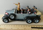 Defective King  Country 60mm Painted Metal Wwii Clown Car With 6 Toy Sol G3d