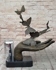 Hand Made Original Artwork Flying Hand Romantic Gesture Bronze Sculpture