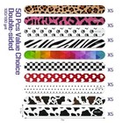 50 Pack Nail Files Gifts In Bulk 100 180 Grit Emery Boards For Women Stylish