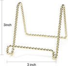 6 Pcs Plate Stands For Display Holder Gold 3 Inch Twist Wire Iron For Picture Fr