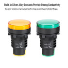 Industrial 30mm Led Power Indicator Light 110v 220v Red Green Yellow Signal Lamp