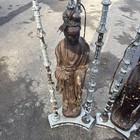 Antique Chinese Oriental Woman 32    Tall Figures  19th Century Victorian Lamp Set