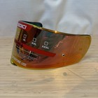 New Sedici Strada 2 And Strada 3 Face Shield Visor Motorcycle Fire Red Mirror