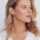 14k White Gold Small Diamond Cross Pendant Necklace Natural 0 06ct