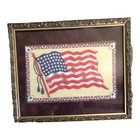Antique Cigar Tobacco Felt American Flag C1912 Usa 48 American National Flag